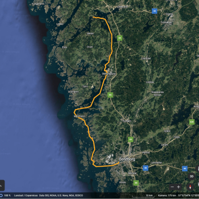 Google earth konvoj färdrutt